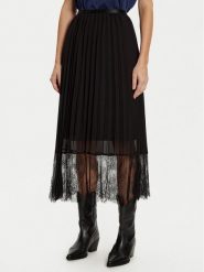 Morgan Spódnica plisowana 242-JERLAN Czarny Regular Fit. Czarne spódnice damskie Morgan, bez wzorów, z syntetyku. Za 199.99 zł.