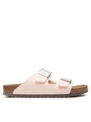 Birkenstock Klapki Arizona Bs 1019635 Różowy. Czerwone klapki damskie Birkenstock, bez wzorów, ze skóry, bez obcasa, bez zapięcia. Za 449.99 zł.