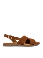 Lasocki Sandały CEO-EST-HELENA-20 Brązowy. Brązowe sandały damskie Lasocki, bez wzorów, ze skóry, bez obcasa, na płaskiej podeszwie, bez zapięcia. Za 139.99 zł.