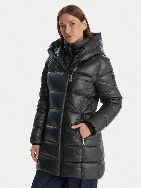 DKNY Kurtka zimowa DLEMPU99 Zielony Regular Fit. Zielone kurtki damskie DKNY, na zimę, s, bez wzorów, z syntetyku, bez kaptura. Za 879.99 zł.