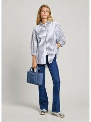 Pepe Jeans Koszula "Artemisa" w kolorze niebiesko-białym rozmiar: XS. Białe koszule damskie Pepe Jeans, xs, bez wzorów, z bawełny, bez kołnierzyka, bez ramiączek. Za 180.06 zł.