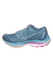 Mizuno Buty "Wave Inspire 19" w kolorze niebieskim do biegania rozmiar: 42. Niebieskie obuwie sportowe damskie Mizuno, z materiału, do biegania. Za 346.99 zł.