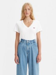 Levi's Koszulka w kolorze białym rozmiar: XL. Białe bluzki damskie Levi's, s, bez wzorów, z bawełny, bez kołnierzyka, bez ramiączek. Za 74.46 zł.