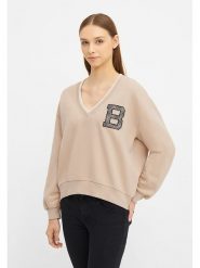 Bench Bluza "Solna" w kolorze beżowym rozmiar: 42. Brązowe bluzy damskie Bench, bez wzorów, bez kaptura. Za 100.99 zł.