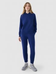 4F Spodnie dresowe joggery damskie - granatowe XL. Niebieskie spodnie dresowe damskie 4F, bez wzorów, z bawełny. Za 129.99 zł.