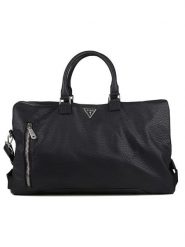 Guess Torba podróżna w kolorze czarnym - 48 x 30,5 x 24,5 cm rozmiar: onesize. Czarne torby podróżne Guess, z aplikacjami, z materiału. Za 565.99 zł.