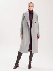 BGN Płaszcz przejściowy w kolorze szarym rozmiar: 40. Szare płaszcze damskie BGN, bez wzorów, z tkaniny, bez kaptura. Za 346.18 zł.