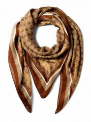 Guess Chusta w kolorze brązowym - 120 x 120 cm rozmiar: onesize. Brązowe chusty damskie Guess, z aplikacjami, z materiału. Za 228.38 zł.