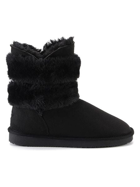 ISLAND BOOT Botki zimowe "Canso" w kolorze czarnym rozmiar: 38. Czarne botki damskie Island Boot, na zimę, bez obcasa, bez zapięcia. Za 165.99 zł.