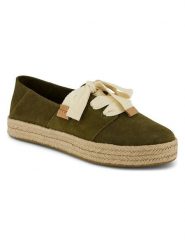 TOMS Skórzane espadryle w kolorze khaki rozmiar: 41. Brązowe espadryle damskie TOMS, bez wzorów, ze skóry, bez obcasa. Za 219.08 zł.