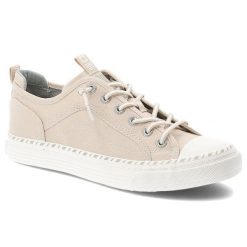 Trampki damskie Big Star, tekstylna cholewka sznurowany fason klasyczna gumowa podeszwa lekka konstrukcja minimalistyczny design, beżowe, TT274387. Białe trampki damskie Big Star, bez wzorów, z gumy, bez zapięcia. Za 149.00 zł.