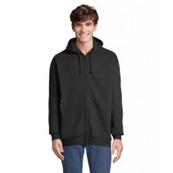 Bluza z kapturem i zamkiem błyskawicznym Sol's Carter. Białe bluzy damskie SOL'S, m, bez wzorów, z bawełny, z kapturem. Za 151.65 zł.