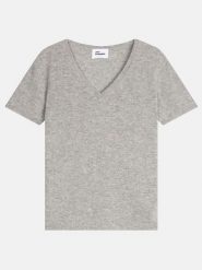 Just Cashmere Kaszmirowa koszulka "Glamis" w kolorze szarym rozmiar: XXL. Szare bluzki damskie Just Cashmere, xxl, bez wzorów, z kaszmiru, bez kołnierzyka, bez ramiączek. Za 283.48 zł.