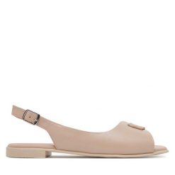 Sandały Lasocki. Brązowe sandały damskie Lasocki, bez wzorów, bez obcasa, na słupku, bez zapięcia. Za 179.99 zł.