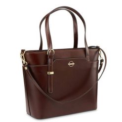 Shopperka klasyczna BETLEWSKI BVP-109 brązowa. Brązowe torebki klasyczne damskie Betlewski, ze skóry, bez dodatków. Za 439.00 zł.