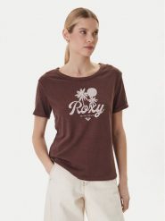 Roxy T-Shirt Oceanwave ERJZT06096 Beżowy Loose Fit. Brązowe t-shirty damskie Roxy, m, bez wzorów, z syntetyku, bez kołnierzyka. Za 109.99 zł.