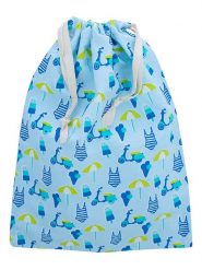 Overbeck and Friends Worek w kolorze błękitnym do przechowywania - 27 x 37 cm rozmiar: onesize. Niebieskie shopper bag Overbeck and Friends, bez wzorów, z bawełny, bez dodatków. Za 19.63 zł.