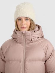 4F Czapka zimowa damska - beżowa Uniwersalny. Brązowe czapki damskie 4F, na zimę, bez wzorów, z materiału. Za 49.99 zł.