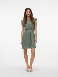 Vero Moda Sukienka w kolorze zielonym rozmiar: L. Zielone sukienki damskie Vero Moda, bez wzorów, bez ramiączek. Za 115.24 zł.