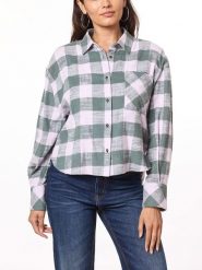 Scotch & Soda Koszula w kolorze fioletowo-oliwkowym rozmiar: XL. Brązowe koszule damskie Scotch & Soda, xl, bez wzorów, z bawełny, bez kołnierzyka, bez ramiączek. Za 87.81 zł.