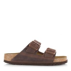 Klapki unisex Birkenstock Arizona. Brązowe klapki damskie Birkenstock, bez wzorów, z materiału, bez obcasa, bez zapięcia. Za 429.00 zł.