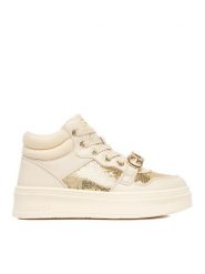 Guess Sneakersy CEOWB-AVO-357-05 Écru. Buty sportowe dziewczęce Guess, z aplikacjami, ze skóry, bez zapięcia. Za 279.99 zł.