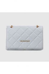 VALENTINO Szara pikowana listonoszka. Szare listonoszki damskie Valentino by Mario Valentino, bez wzorów, pikowane, bez dodatków. W wyprzedaży za 399.99 zł.
