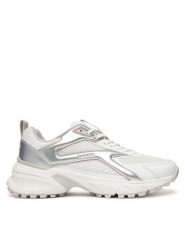Calvin Klein Sneakersy Hike Run Ckstripe Mesh Met HW0HW03140 Biały. Białe obuwie sportowe damskie Calvin Klein, z meshu, bez zapięcia. Za 569.99 zł.