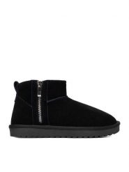 DeeZee Śniegowce DZ-80 BLACK Czarny. Czarne śniegowce damskie DeeZee, ze skóry. Za 229.99 zł.