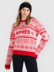 4F Sweter z wełną damski - czerwony S. Czerwone swetry klasyczne damskie 4F, s, z wełny, bez kołnierzyka. Za 299.99 zł.