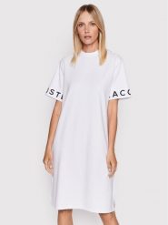 Lacoste Sukienka codzienna EF0107 Biały Relaxed Fit. Białe sukienki damskie Lacoste, bez wzorów, z syntetyku, bez ramiączek. Za 579.99 zł.