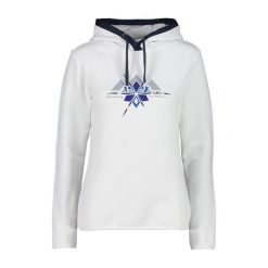 Bluza damska z kapturem CMP. Białe bluzy damskie CMP, bez wzorów, z kapturem. W wyprzedaży za 290.35 zł.