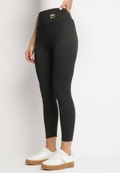 Czarne Legginsy z Wysokim Stanem i Aplikacją Sevilena. Czarne legginsy damskie Born2be, s, z aplikacjami, z jeansu. Za 14.99 zł.