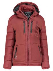 Geographical Norway Kurtka zimowa "Beachwood" w kolorze bordowym rozmiar: S. Czerwone kurtki damskie Geographical Norway, na zimę, s, z aplikacjami, z puchu, bez kaptura. Za 254.74 zł.
