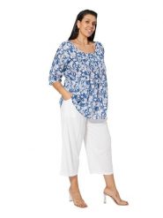 Aller Simplement Bluzka w kolorze niebieskim rozmiar: 42/44. Niebieskie bluzki damskie Aller Simplement, bez wzorów, z bawełny, klasyczne, bez kołnierzyka, bez ramiączek. Za 148.45 zł.