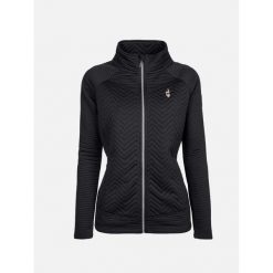 Kurtka damska z dwóch materiałów Aulp Simix. Czarne kurtki damskie Aulp, bez wzorów, z materiału, bez kaptura. W wyprzedaży za 197.99 zł.