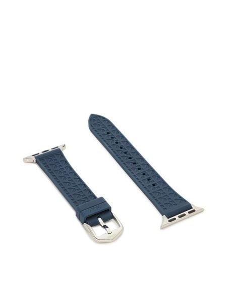 Fossil Wymienny pasek do zegarka Apple Watch S380019 Granatowy. Niebieskie paski damskie Fossil. Za 129.99 zł.