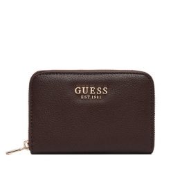 Portfel Guess. Brązowe portfele damskie Guess, z aplikacjami. Za 264.99 zł.