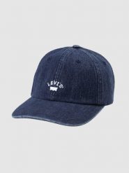 Levi's Czapka w kolorze granatowym rozmiar: onesize. Niebieskie czapki z daszkiem damskie Levi's, bez wzorów, z bawełny. Za 93.07 zł.
