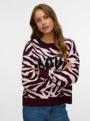 Vero Moda Sweter w kolorze bordowym rozmiar: XL. Czerwone swetry klasyczne damskie Vero Moda, xl, z wełny, bez kołnierzyka. Za 65.54 zł.