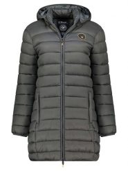 Geographical Norway Płaszcz pikowany "Atikamap" w kolorze ciemnoszarym rozmiar: XXL. Czarne płaszcze damskie Geographical Norway, xxl, bez wzorów, bez kaptura. Za 174.84 zł.