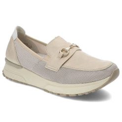 Beżowe Półbuty Rieker Sportowe Buty Damskie. Brązowe obuwie sportowe casual damskie Rieker, ze skóry. Za 289.00 zł.
