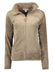 Geographical Norway Kurtka polarowa "Upaline" w kolorze szarobrązowym rozmiar: XXL. Brązowe kurtki damskie Geographical Norway, xxl, z polaru, bez kołnierzyka. Za 79.03 zł.