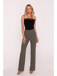 Stylove Spodnie w kolorze khaki rozmiar: L. Brązowe spodnie materiałowe damskie Stylove, bez wzorów, z materiału. Za 206.42 zł.