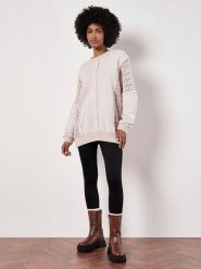 Apricot Sweter w kolorze jasnoróżowym rozmiar: M. Różowe swetry klasyczne damskie Apricot, m, z bawełny, bez kołnierzyka. Za 122.96 zł.