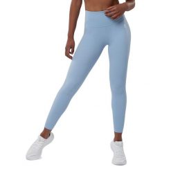 Legginsy sportowe ze średnim stanem Fitness Siroko Shine. Niebieskie legginsy damskie SIROKO, z nylonu, na fitness i siłownię. W wyprzedaży za 90.95 zł.