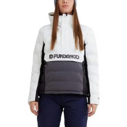 Kurtka narciarska damska Everett Padded Anorak. Białe kurtki sportowe damskie FUNDANGO, na zimę, xs, bez wzorów, z puchu, bez kaptura. W wyprzedaży za 399.00 zł.