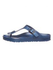 Birkenstock Japonki "Gizeh" w kolorze granatowym rozmiar: 41. Niebieskie klapki damskie Birkenstock, bez wzorów, z otwartym noskiem, bez obcasa, bez zapięcia. Za 139.54 zł.