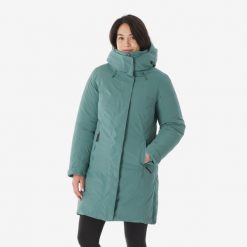 Parka turystyczna damska puchowa Quechua NH900 -20°C wodoodporna. Zielone parki damskie QUECHUA, na zimę, m, z puchu, bez kaptura. Za 799.99 zł.