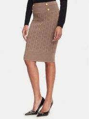 Marciano Guess Spódnica ołówkowa G6YD07 Z1013 Brązowy jasny Slim Fit. Brązowe spódnice damskie Marciano Guess, l, z aplikacjami, z wiskozy. Za 589.99 zł.